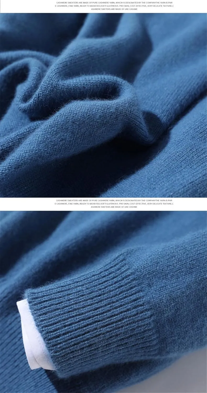 Men Cashmere Sweater Men Pullover Autumn Winter Warm Classic V-Neck Sweaters Male Jumper Jersey Men's Sweater