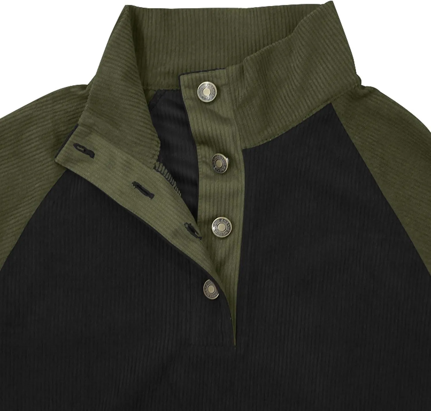 Mens 1/4 Button Sweater Short Sleeve Stand Collar Mens Sweatshirt Thermal Shirt Men's Sweatshirts No Hood, Mens Hoodie