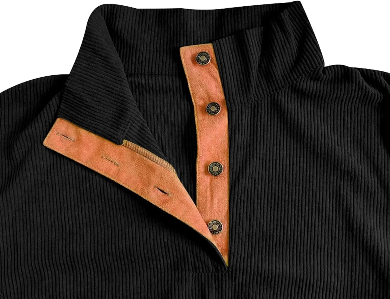 Mens 1/4 Button Sweater Short Sleeve Stand Collar Mens Sweatshirt Thermal Shirt Men's Sweatshirts No Hood, Mens Hoodie