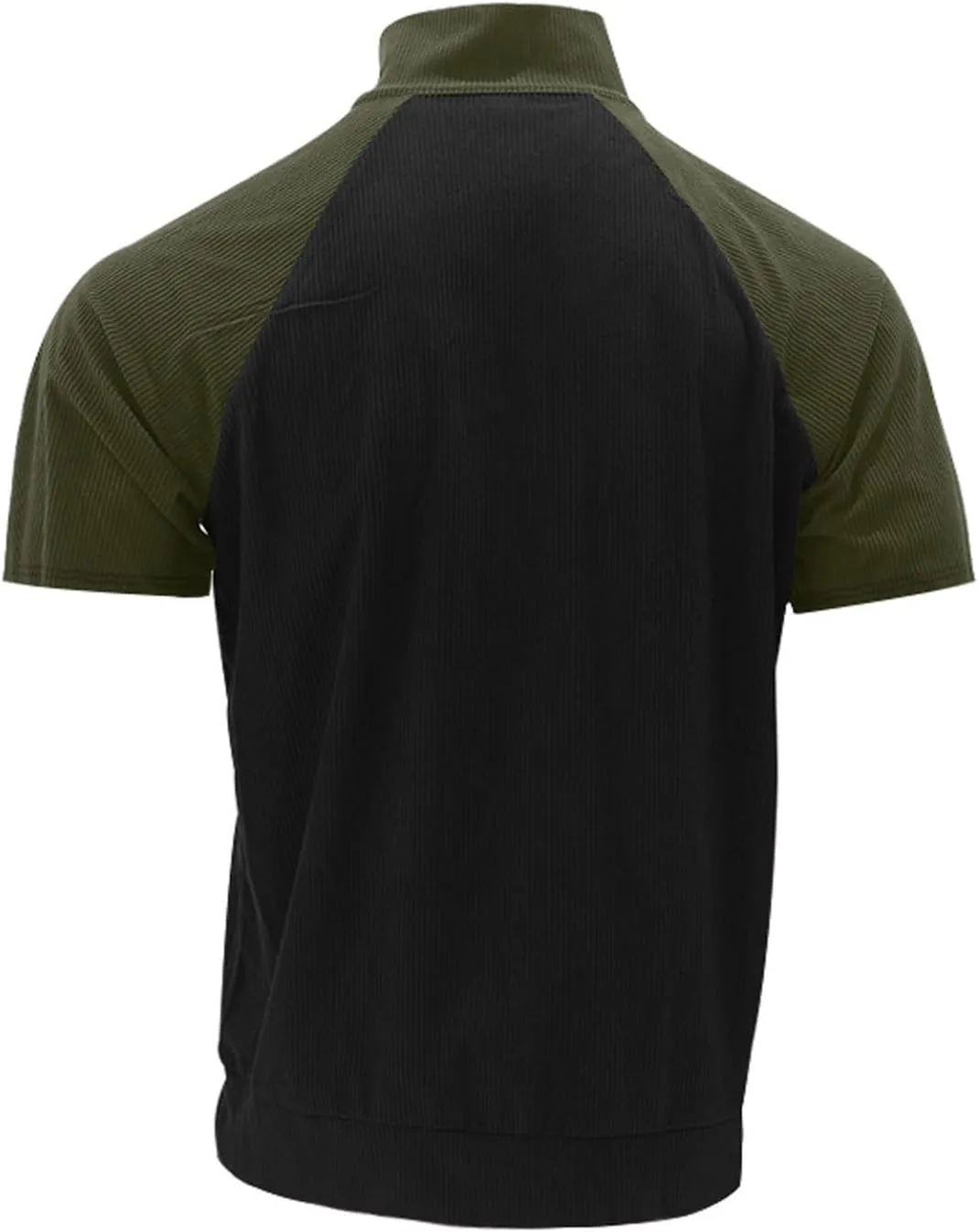 Mens 1/4 Button Sweater Short Sleeve Stand Collar Mens Sweatshirt Thermal Shirt Men's Sweatshirts No Hood, Mens Hoodie