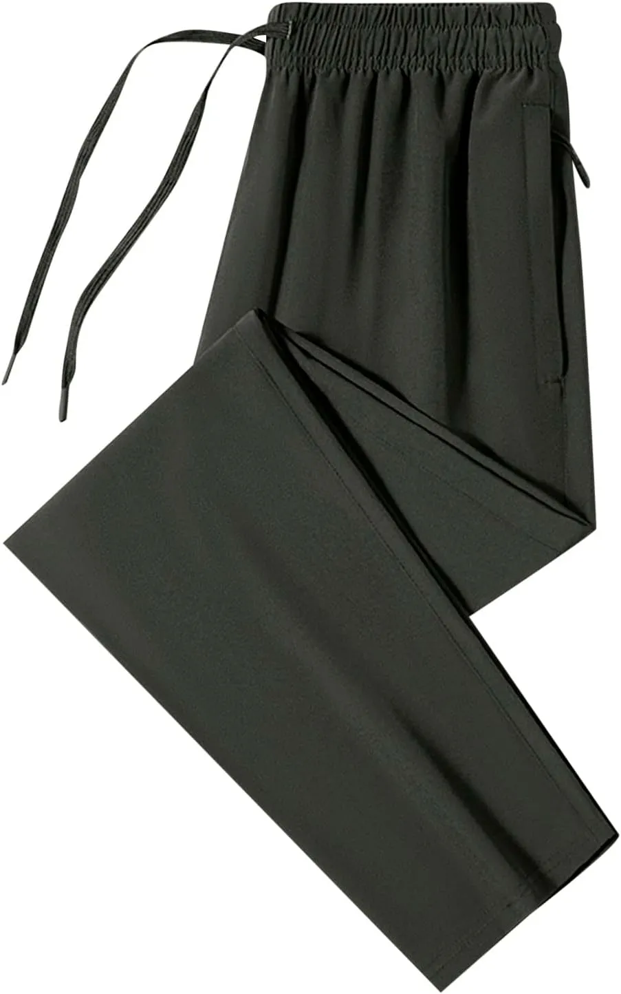 Men's Athletic Pants Thin Lightweight Quick Dry Pants Loose Ice Silk Solid Sports Trousers Straight Leg Cargo Pant