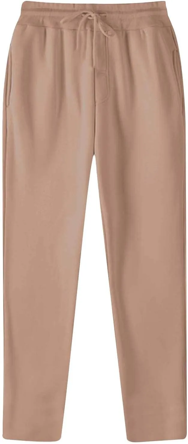 Mens Cargo Pants Casual Elastic Joggers Athletic Pants Straight Sweatpants Athletic Lounge Trousers with Pockets