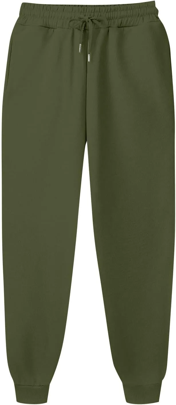 Men's Casual Cargo Pants Workout Joggers Stretch Sweatpants Hiking Drawstring Workout Athletic Pants with Pockets