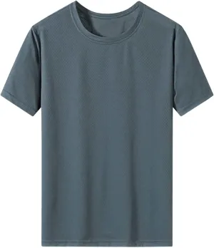 Mens Compression Shirts Short Sleeve Solid Breathable Moisture Wicking Basketball Training Tops Loose Fit Summer Sport Tees
