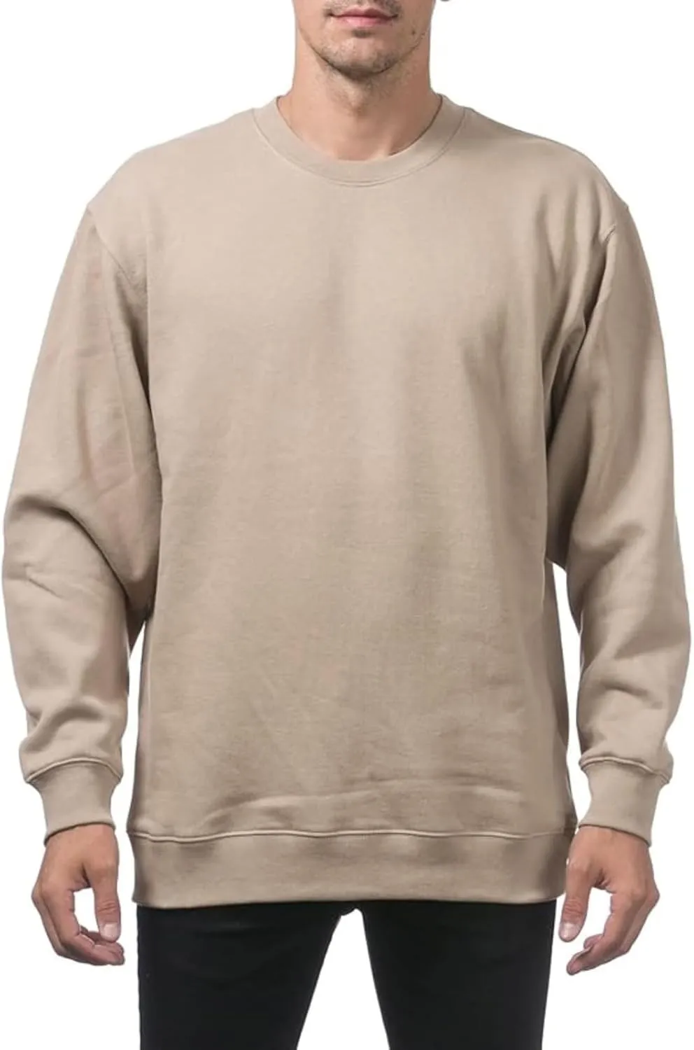 Men's Crewneck Sweatshirt Plain Sweatshirts Athletic Workout Sweat Shirts Soft Long Sleeve Pullover Shirt