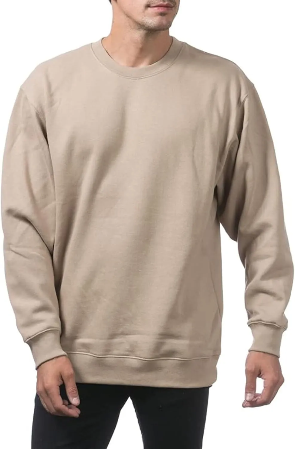 Men's Crewneck Sweatshirt Plain Sweatshirts Athletic Workout Sweat Shirts Soft Long Sleeve Pullover Shirt