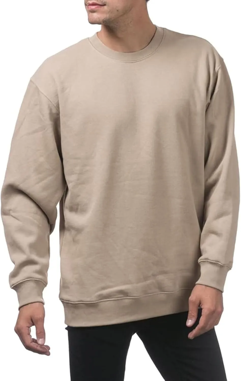 Men's Crewneck Sweatshirt Plain Sweatshirts Athletic Workout Sweat Shirts Soft Long Sleeve Pullover Shirt