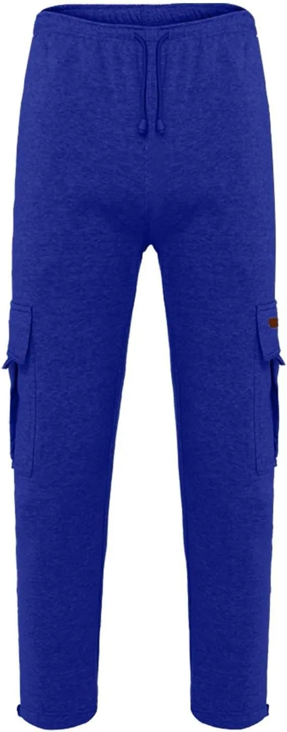 Mens Fleece Sweatpants Heavyweight Baggy Elastic Waist Joggers Pants with Pockets Wide Leg Trousers Sweat Pants