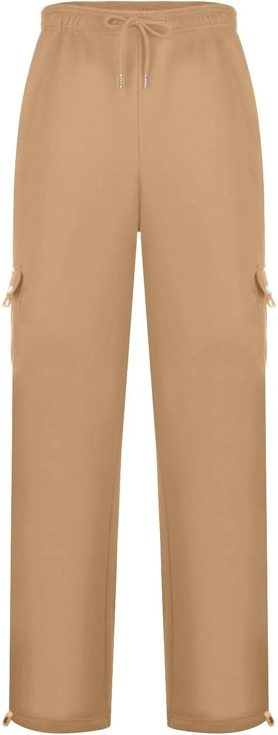 Men's Hiking Cargo Pants Relaxed Fit Trousers Drawstring Elastic Waist Joggers Sports Athletic Trousers with Pocket