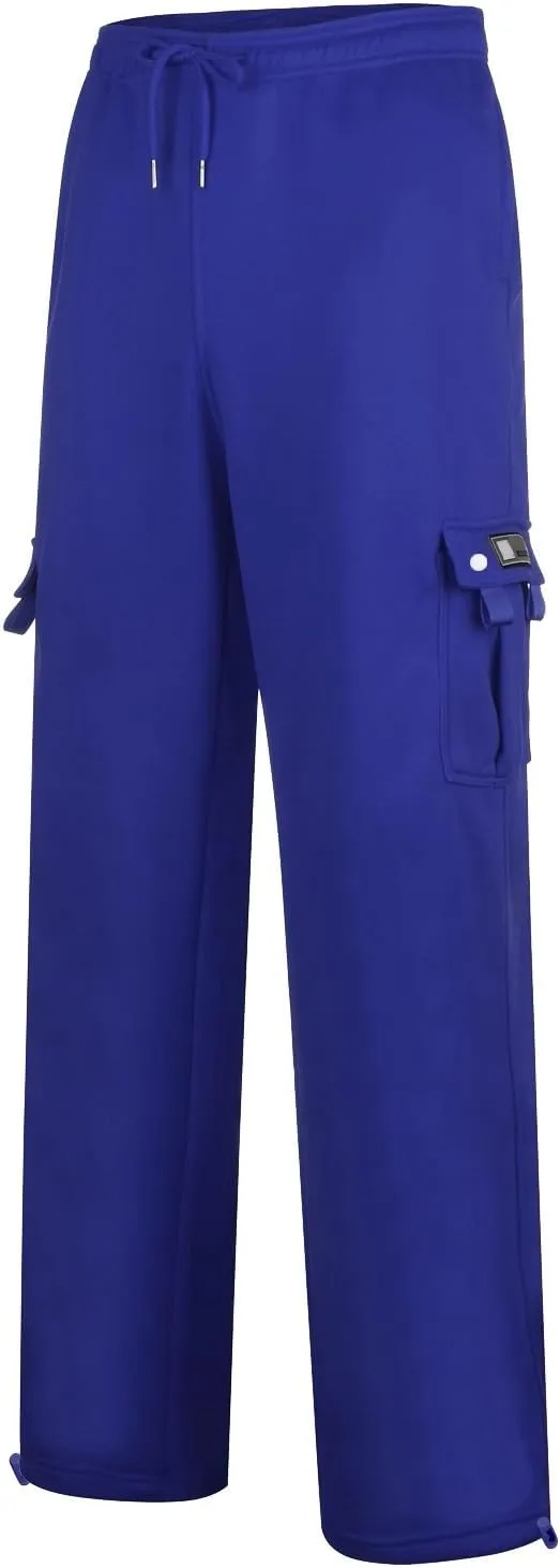 Men's Hiking Cargo Pants Relaxed Fit Trousers Drawstring Elastic Waist Joggers Sports Athletic Trousers with Pocket