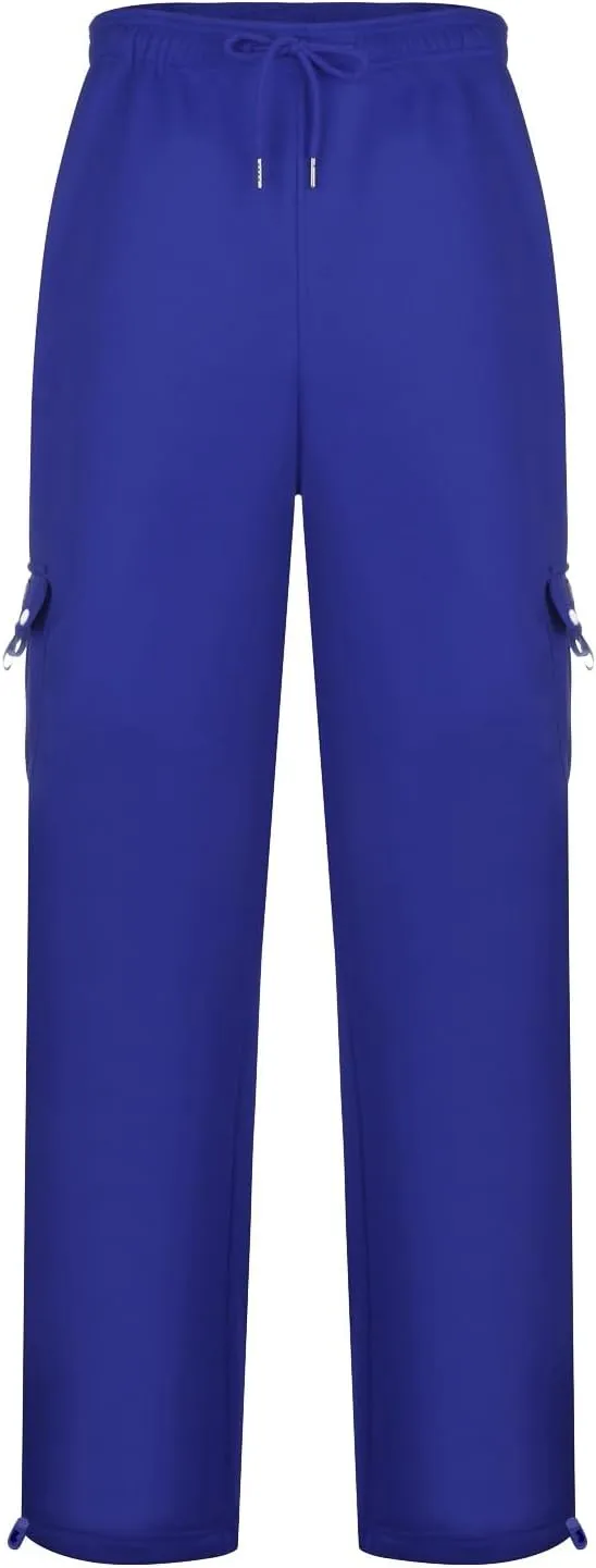 Men's Hiking Cargo Pants Relaxed Fit Trousers Drawstring Elastic Waist Joggers Sports Athletic Trousers with Pocket
