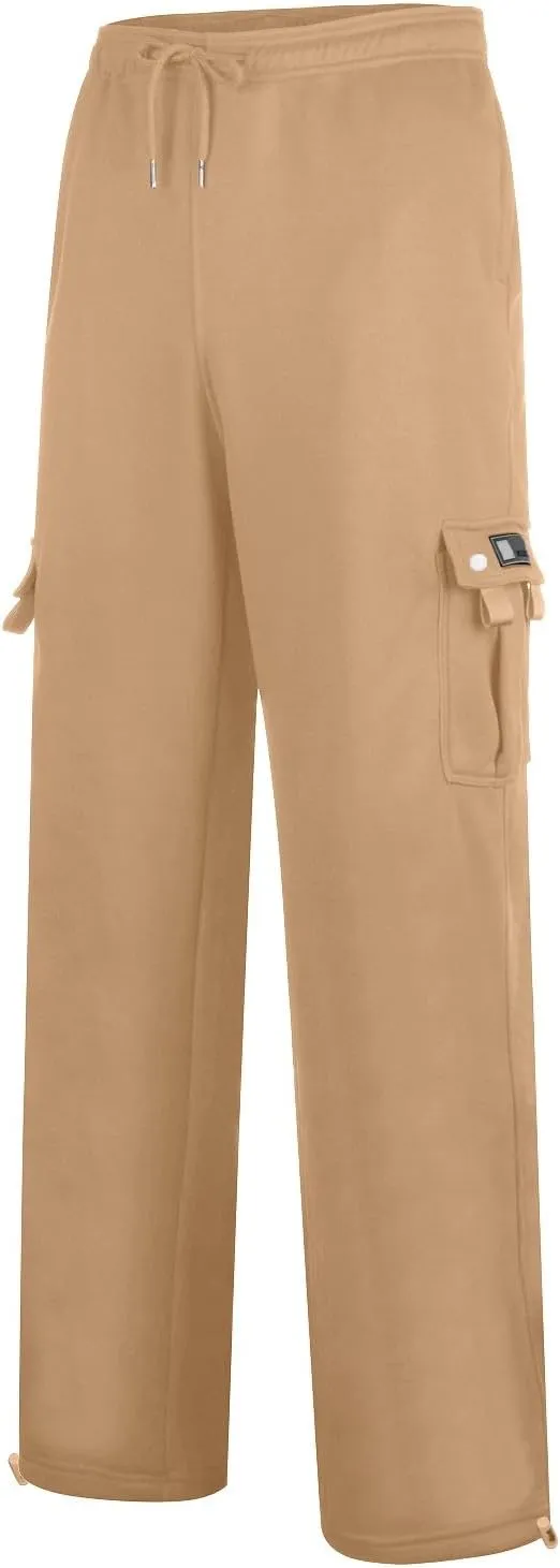 Men's Hiking Cargo Pants Relaxed Fit Trousers Drawstring Elastic Waist Joggers Sports Athletic Trousers with Pocket
