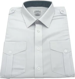 Men's Modern Cut White Label Short Sleeve Pilot Shirt