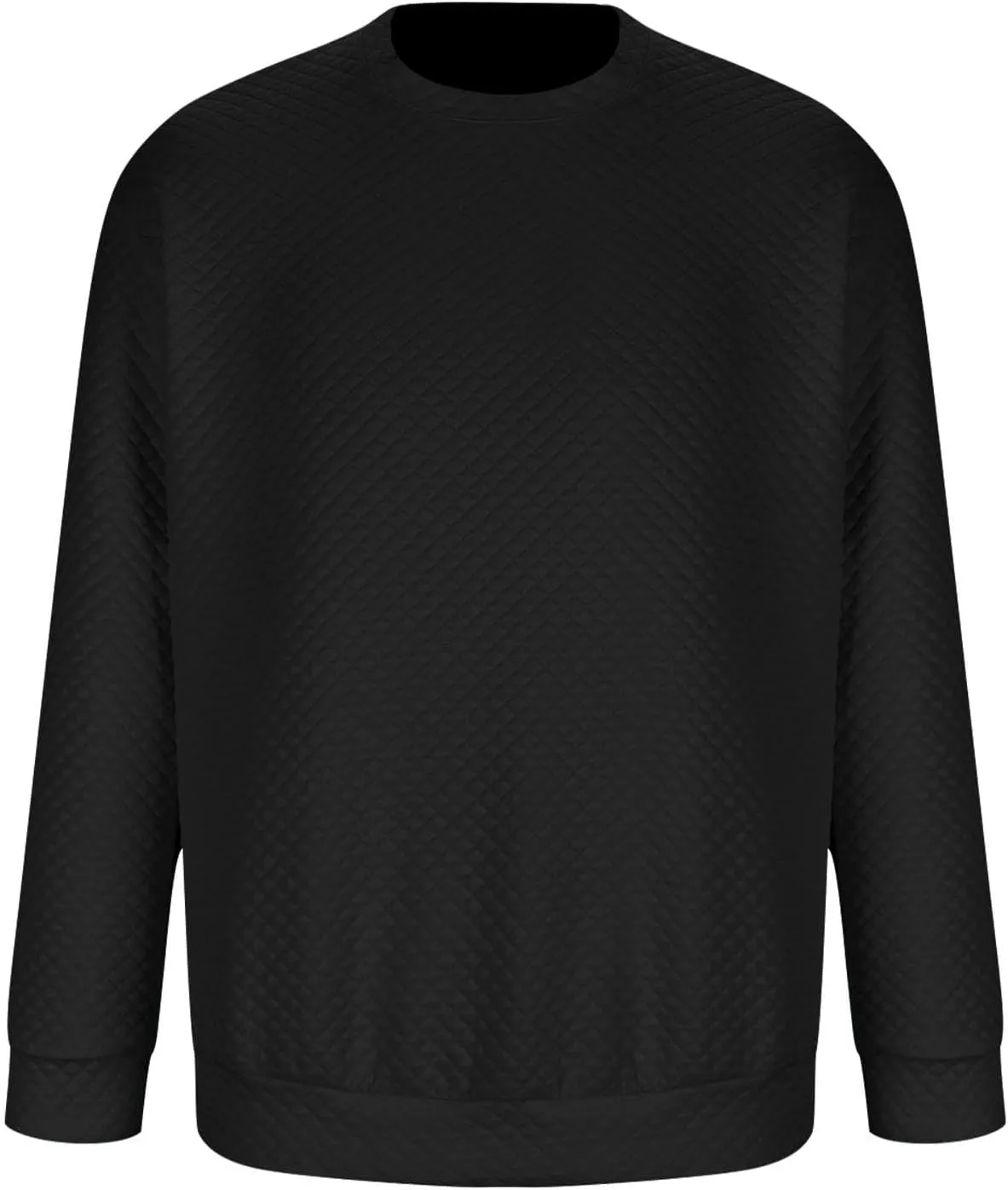 Men's Plain Sweatshirts Soft Long Sleeve Crewneck Sweatshirt Lightweigt Sweat Shirt Texture Pullover Shirt Tops