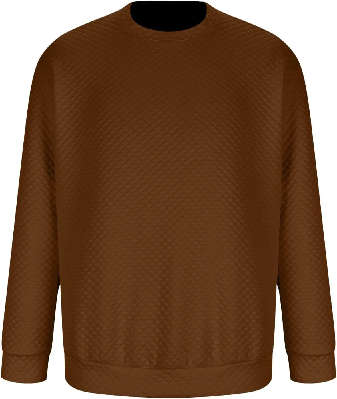 Men's Plain Sweatshirts Soft Long Sleeve Crewneck Sweatshirt Lightweigt Sweat Shirt Texture Pullover Shirt Tops