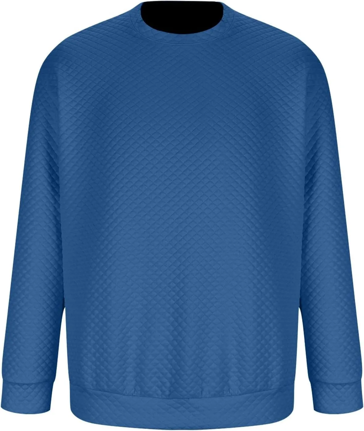 Men's Plain Sweatshirts Soft Long Sleeve Crewneck Sweatshirt Lightweigt Sweat Shirt Texture Pullover Shirt Tops