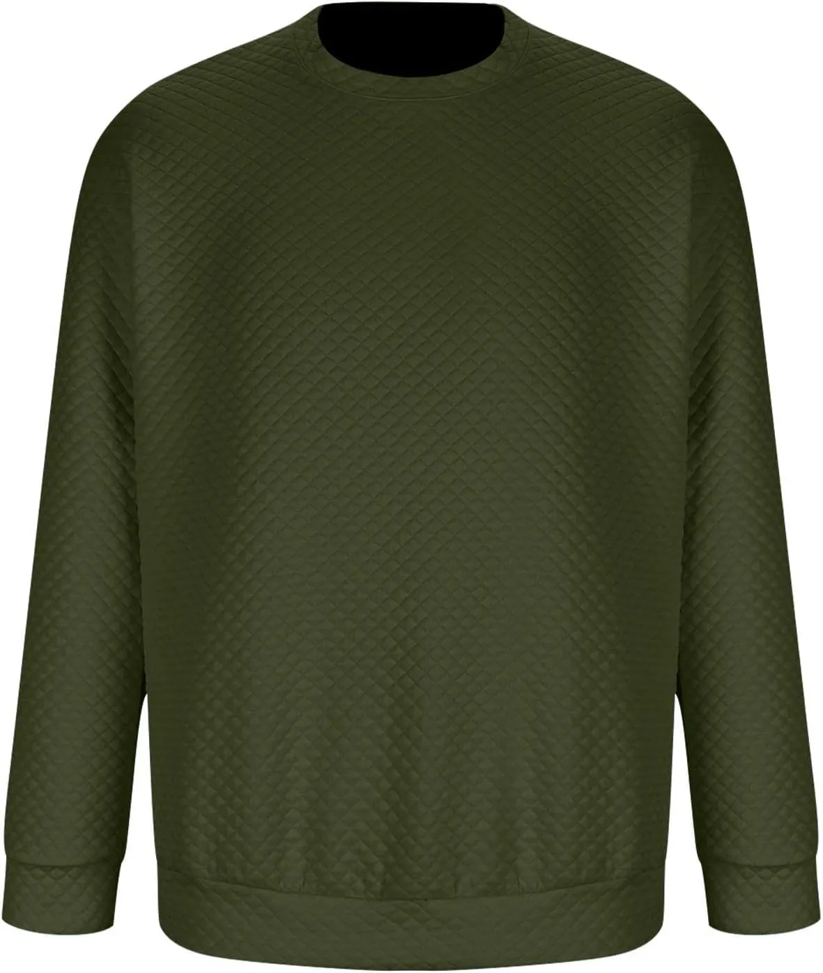 Men's Plain Sweatshirts Soft Long Sleeve Crewneck Sweatshirt Lightweigt Sweat Shirt Texture Pullover Shirt Tops