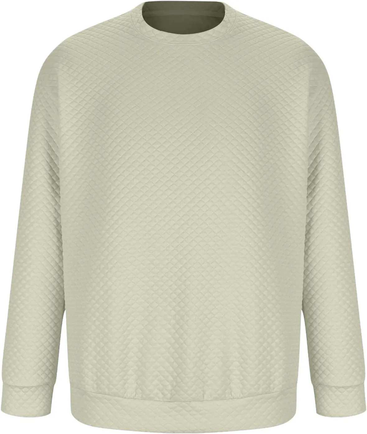 Men's Plain Sweatshirts Soft Long Sleeve Crewneck Sweatshirt Lightweigt Sweat Shirt Texture Pullover Shirt Tops