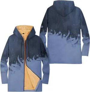 Mens Sherpa Lined Hoodie Full-Zip Casual Warm Sweatshirt Fleece Thick Thermal Hoodies