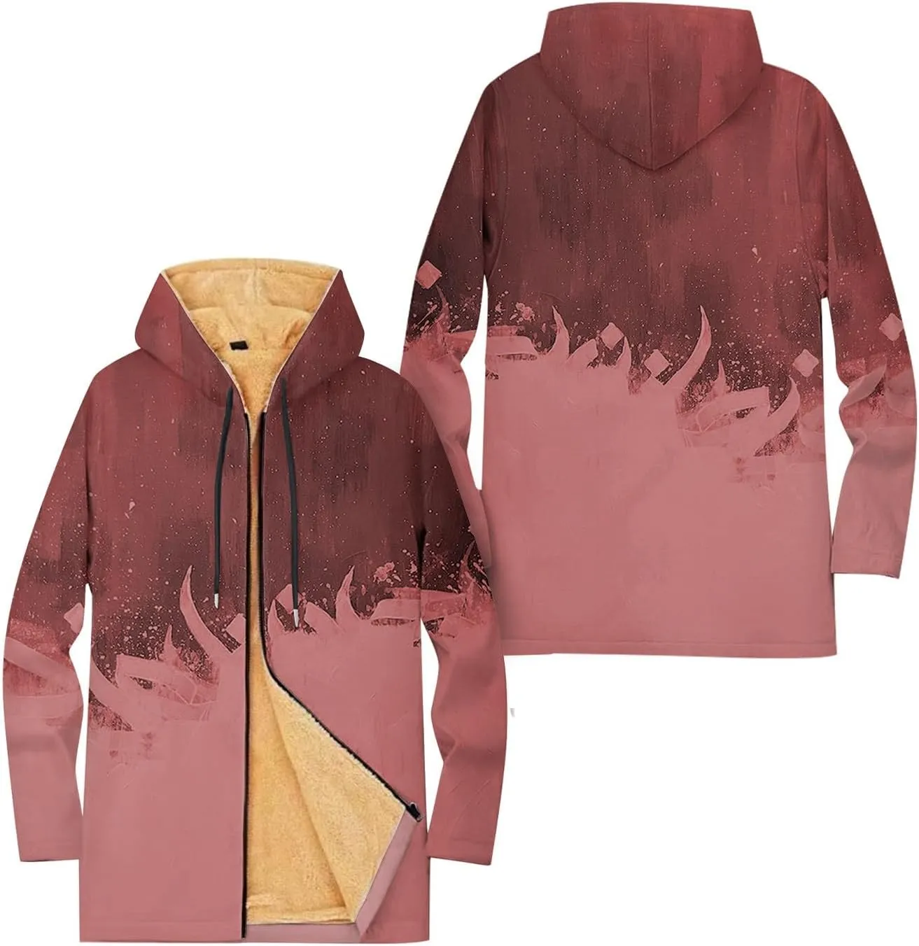 Mens Sherpa Lined Hoodie Full-Zip Casual Warm Sweatshirt Fleece Thick Thermal Hoodies