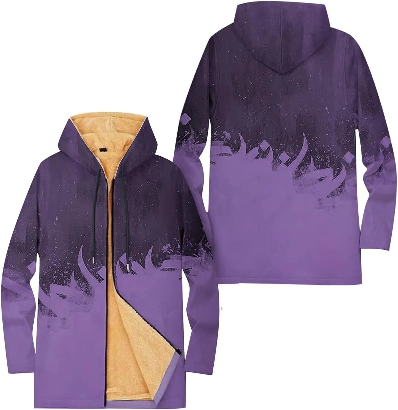 Mens Sherpa Lined Hoodie Full-Zip Casual Warm Sweatshirt Fleece Thick Thermal Hoodies