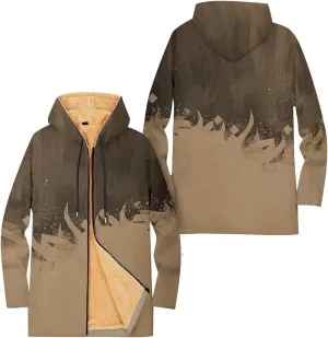 Mens Sherpa Lined Hoodie Full-Zip Casual Warm Sweatshirt Fleece Thick Thermal Hoodies