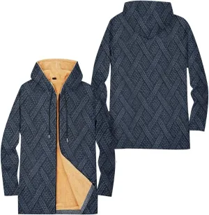 Mens Sherpa Lined Hoodie Zip Up Heavyweight Thermal Hoodies Casual Winter Fleece Hooded