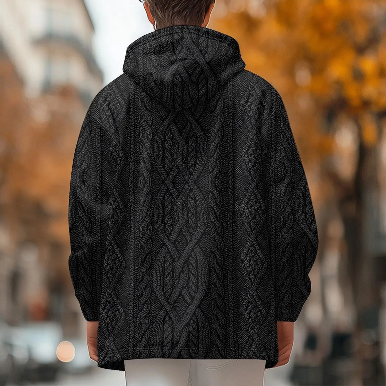 Mens Sherpa Lined Hoodie Zip Up Heavyweight Thermal Hoodies Casual Winter Fleece Hooded