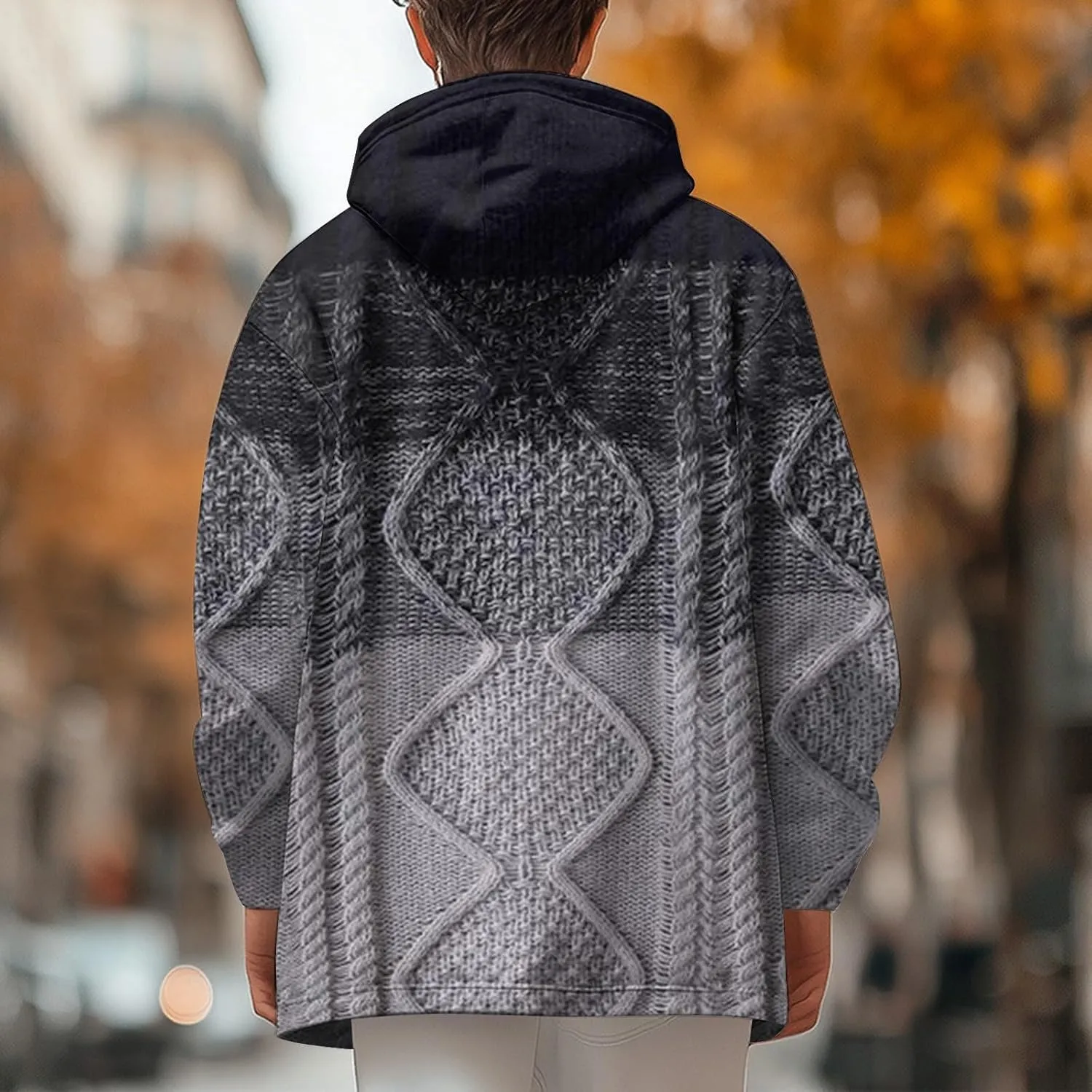 Mens Sherpa Lined Hoodie Zip Up Heavyweight Thermal Hoodies Casual Winter Fleece Hooded