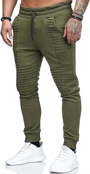 Men's Slim Joggers Workout Pants for Gym Running and Bodybuilding Athletic Bottom Sweatpants for Jogging, Running