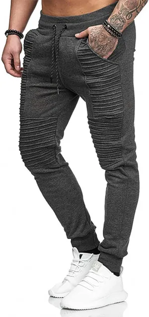 Men's Slim Joggers Workout Pants for Gym Running and Bodybuilding Athletic Bottom Sweatpants for Jogging, Running