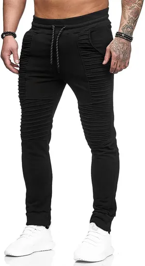Men's Slim Joggers Workout Pants for Gym Running and Bodybuilding Athletic Bottom Sweatpants for Jogging, Running