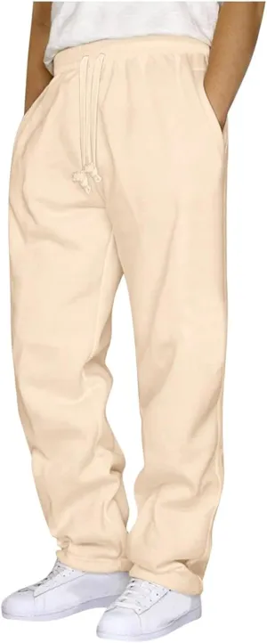Men's Sweatpants Drawstring Joggers with Pockets Casual Lounge Trousers Yoga Pants Athletic Sweatpants for Men