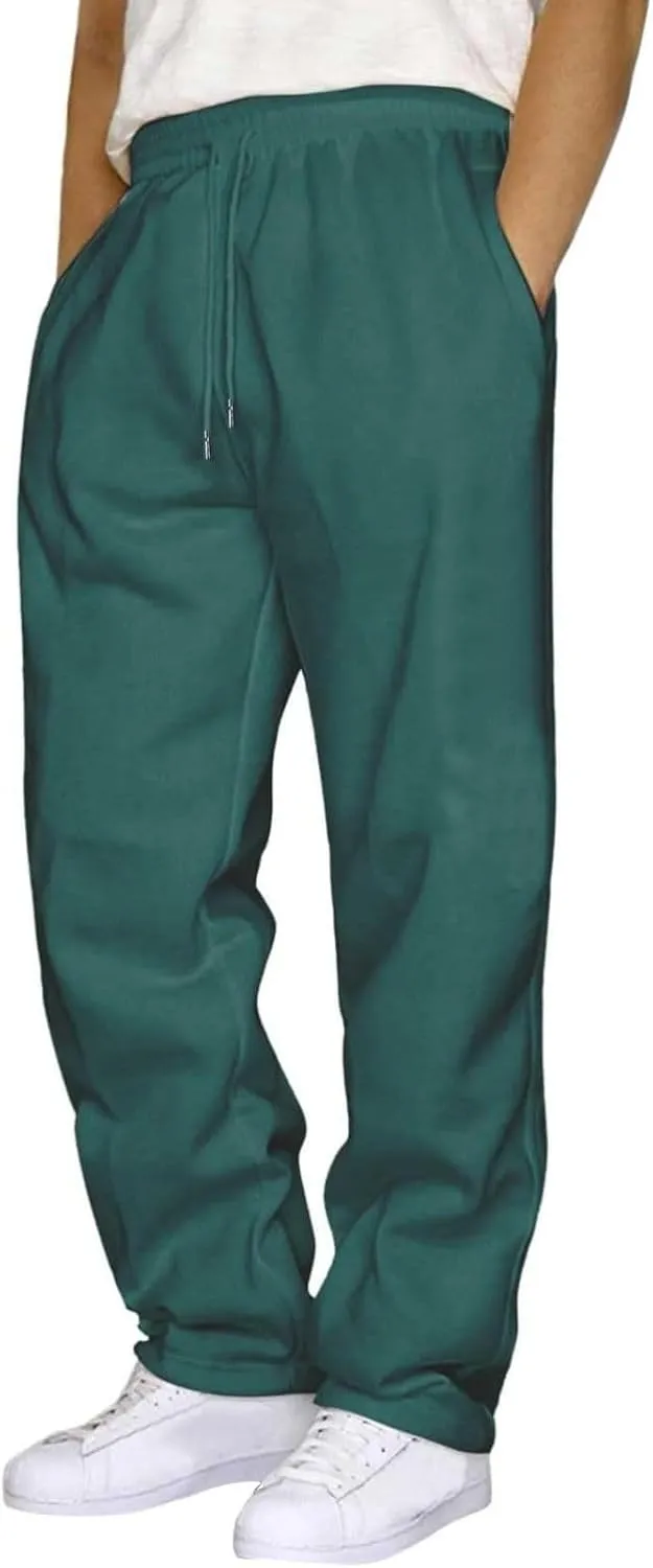 Men's Sweatpants Drawstring Joggers with Pockets Gym Trousers Baggy Lounge Pant Lightweight Sweatpants for Men
