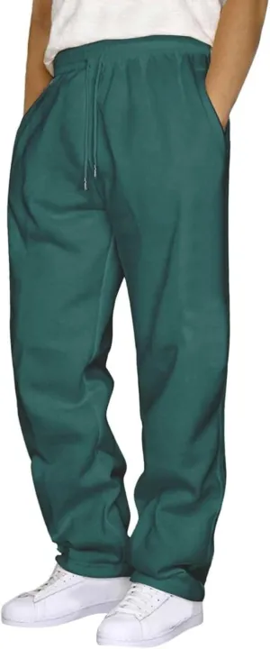 Men's Sweatpants Drawstring Joggers with Pockets Gym Trousers Baggy Lounge Pant Lightweight Sweatpants for Men