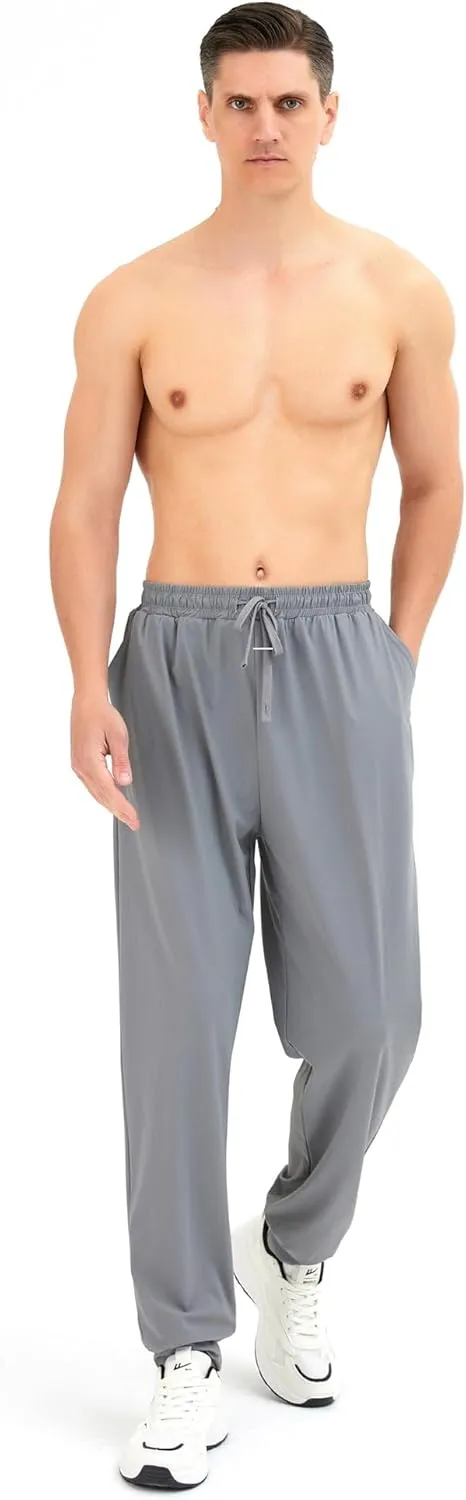 Mens Sweatpants, Elastic Waist Joggers for Men, Gym Athletic Pants with Pockets for Workout Running Jogging