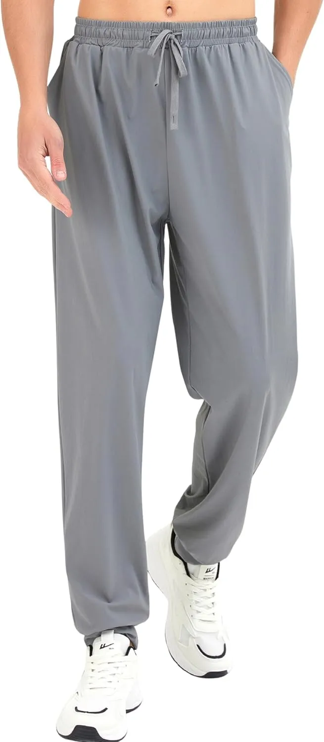Mens Sweatpants, Elastic Waist Joggers for Men, Gym Athletic Pants with Pockets for Workout Running Jogging