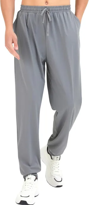 Mens Sweatpants, Elastic Waist Joggers for Men, Gym Athletic Pants with Pockets for Workout Running Jogging