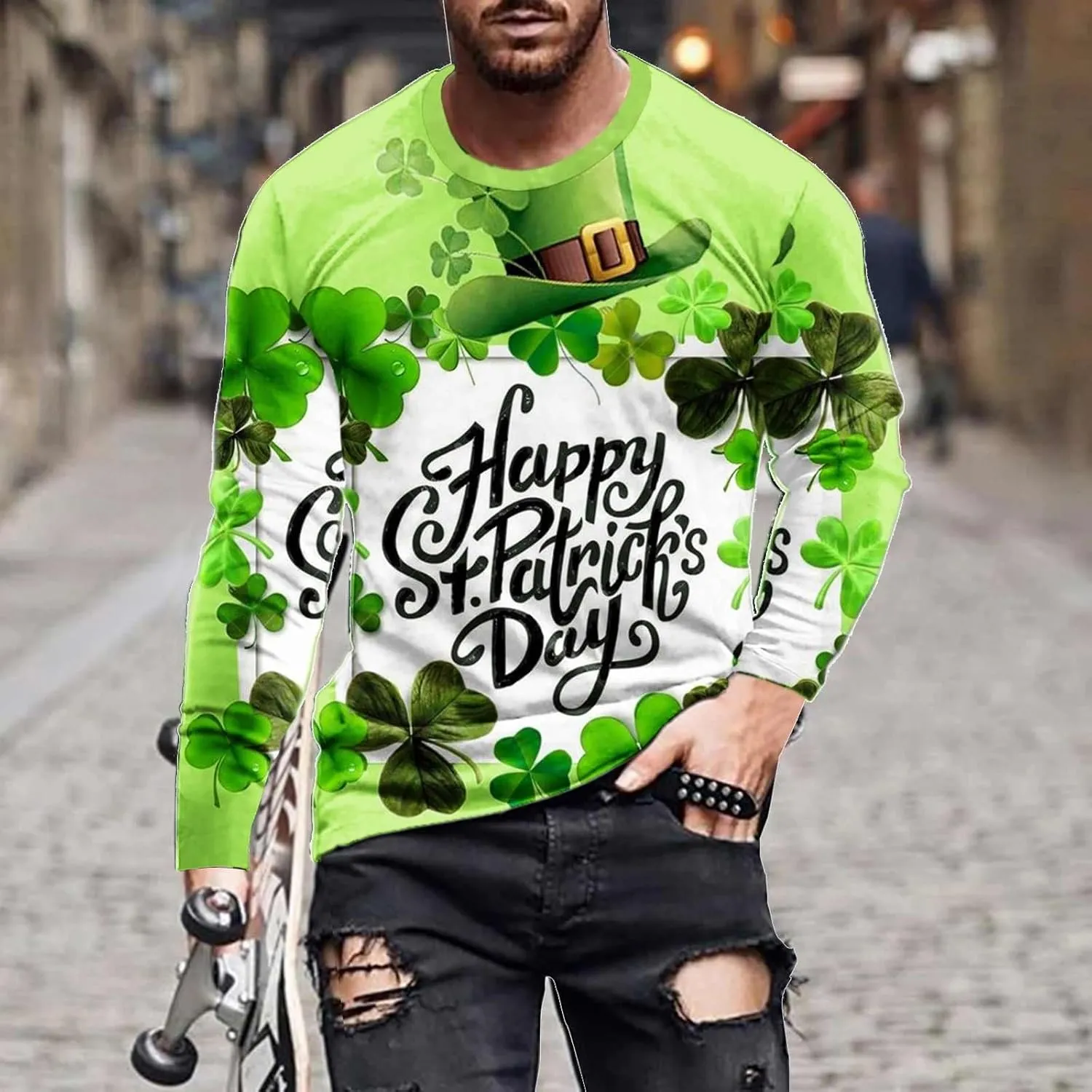 Men's USA Flag Graphic Pocket Pullover Long Sleeve Half Zipper Sweatshirt Warm Long Sleeve Sweatshirt Mens Crew