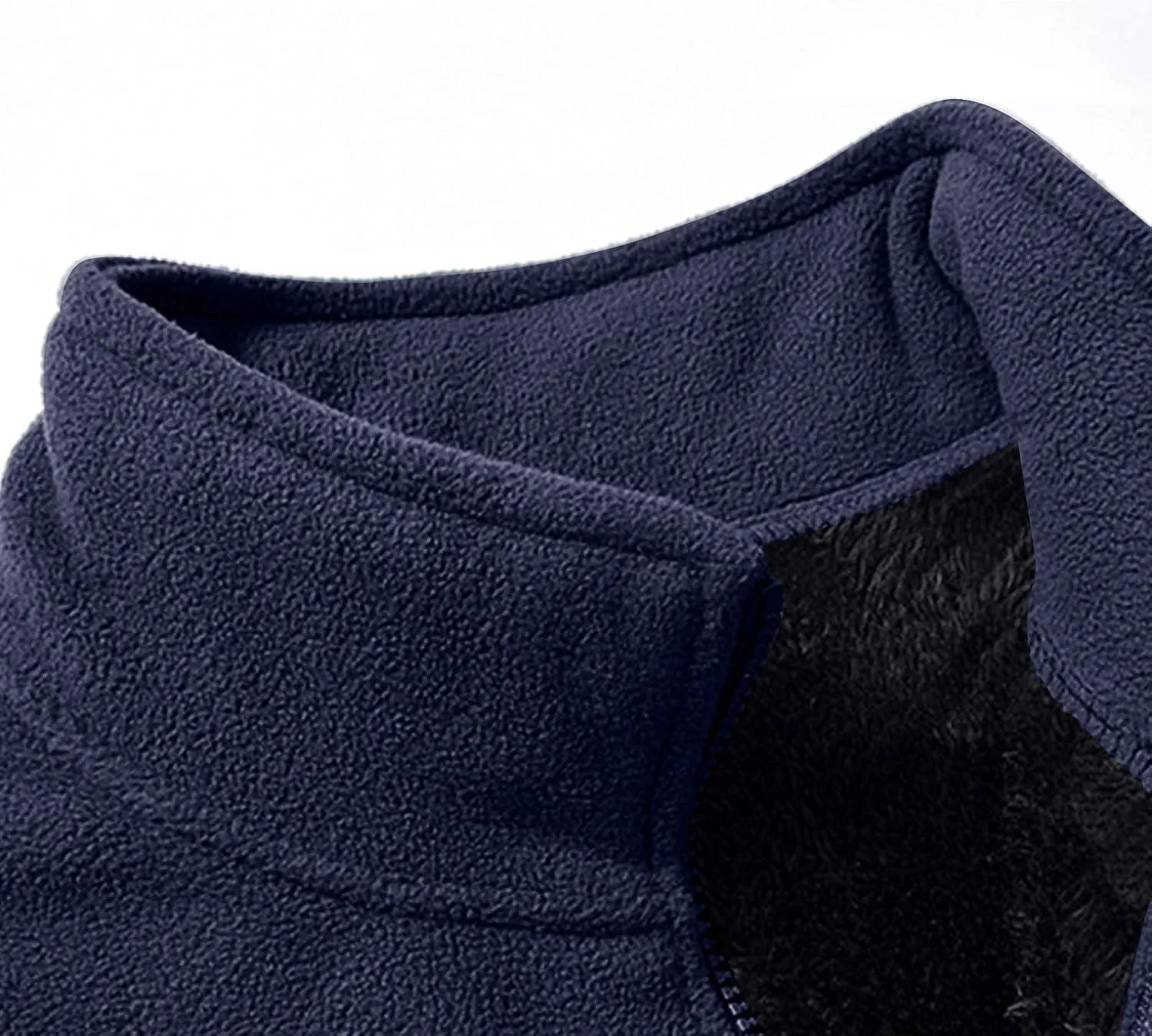 Mens Warm Fleece Lined Jackets Plus Size Full-Zip Thick Jacket Outdoor Thermal Winter Polar Sherpa Coats with Pockets