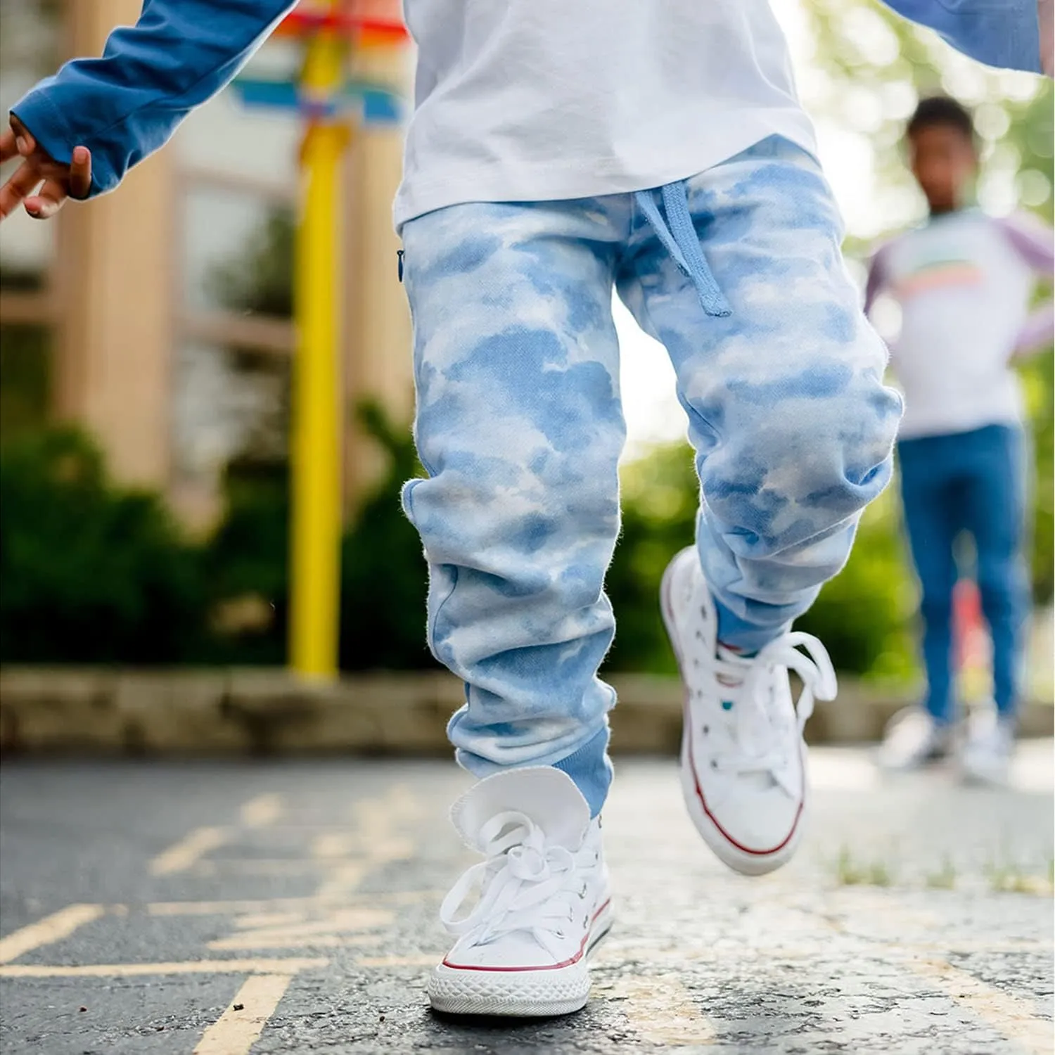 Mightly Boys and Girls' Sweatpants Joggers | Organic Cotton Joggers with Side Zipper Pocket - Soft & Comfortable Joggers