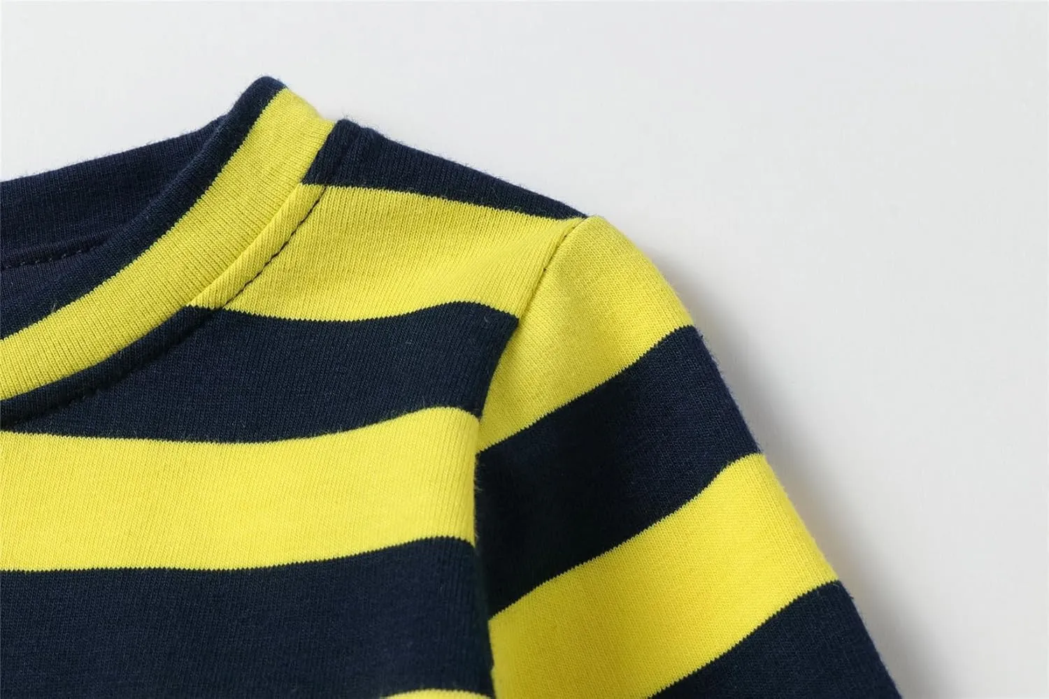 Mud Kingdom Boys Striped T-Shirts Long Sleeve Crewneck Tee for Boys Casual