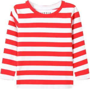 Mud Kingdom Boys Striped T-Shirts Long Sleeve Crewneck Tee for Boys Casual
