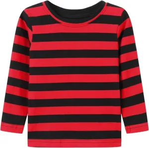Mud Kingdom Boys Striped T-Shirts Long Sleeve Crewneck Tee for Boys Casual