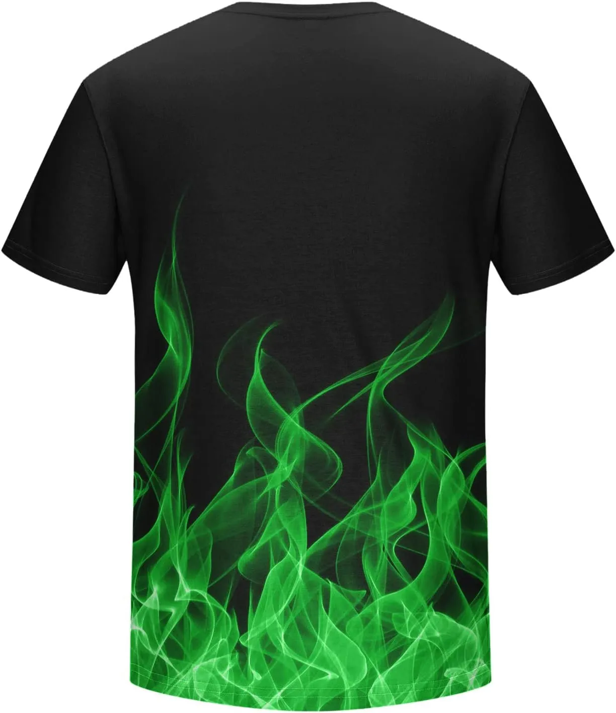 Muscularfit Men's Graphic Tee Shirts Funny 3D Flame Print Short Sleeve Casual Shirt Loose Fit Athletic T-Shirt Summer Clothes