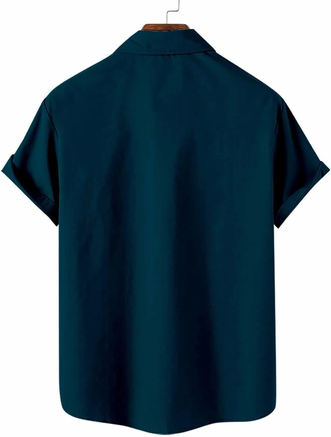 Muscularfit Mens Shirts Button Down Short Sleeve Casual Tshirt Loose Fit Color Block Collar Shirt Hawaiian Summer Beach Shirt