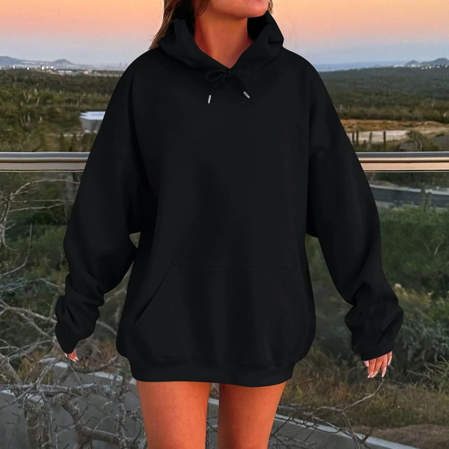Oversized Hoodies for Women Cute Sweatshirts Long Sleeve Comfy Casual Basic Pullover Tops 2024 Fall Fashion Outfits