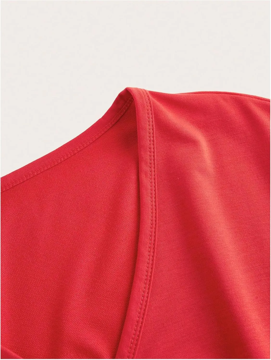 OYOANGLE Women's Deep V Neck Long Sleeve Cropped Sweatshirts Solid Pullover Tops