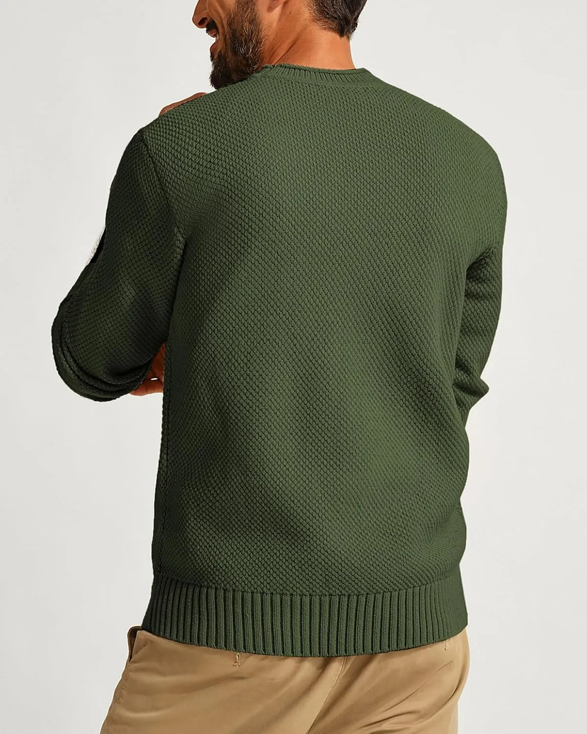 PJ PAUL JONES Men's Crewneck Pullover Sweater Casual Thick Weave Textured Sweaters