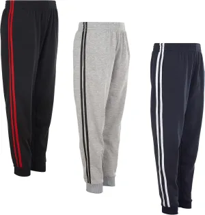 Power Forward Boys Youth Warm Fleece Elastic Waist Joggers Sweatpants 3 Pack
